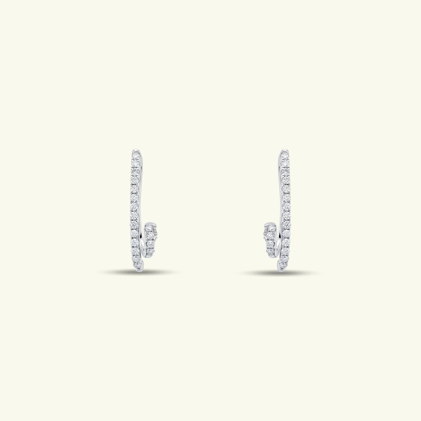 Evara II Diamond Hoop Earrings