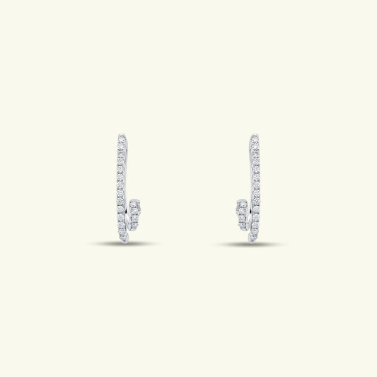 Evara II Diamond Hoop Earrings