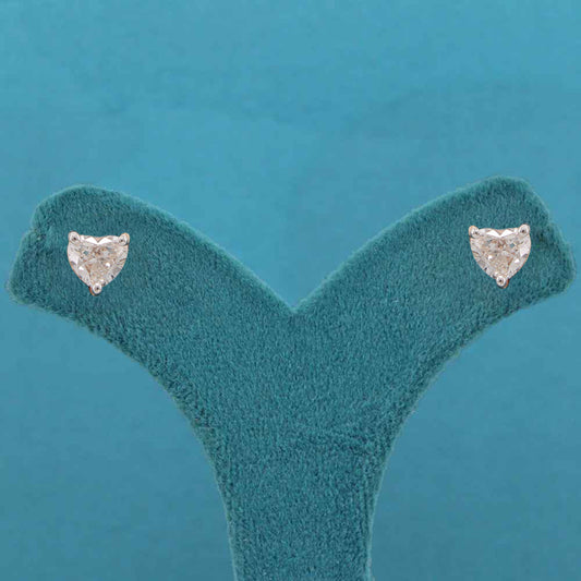 Zyra Solitaire Diamond Stud Earrings