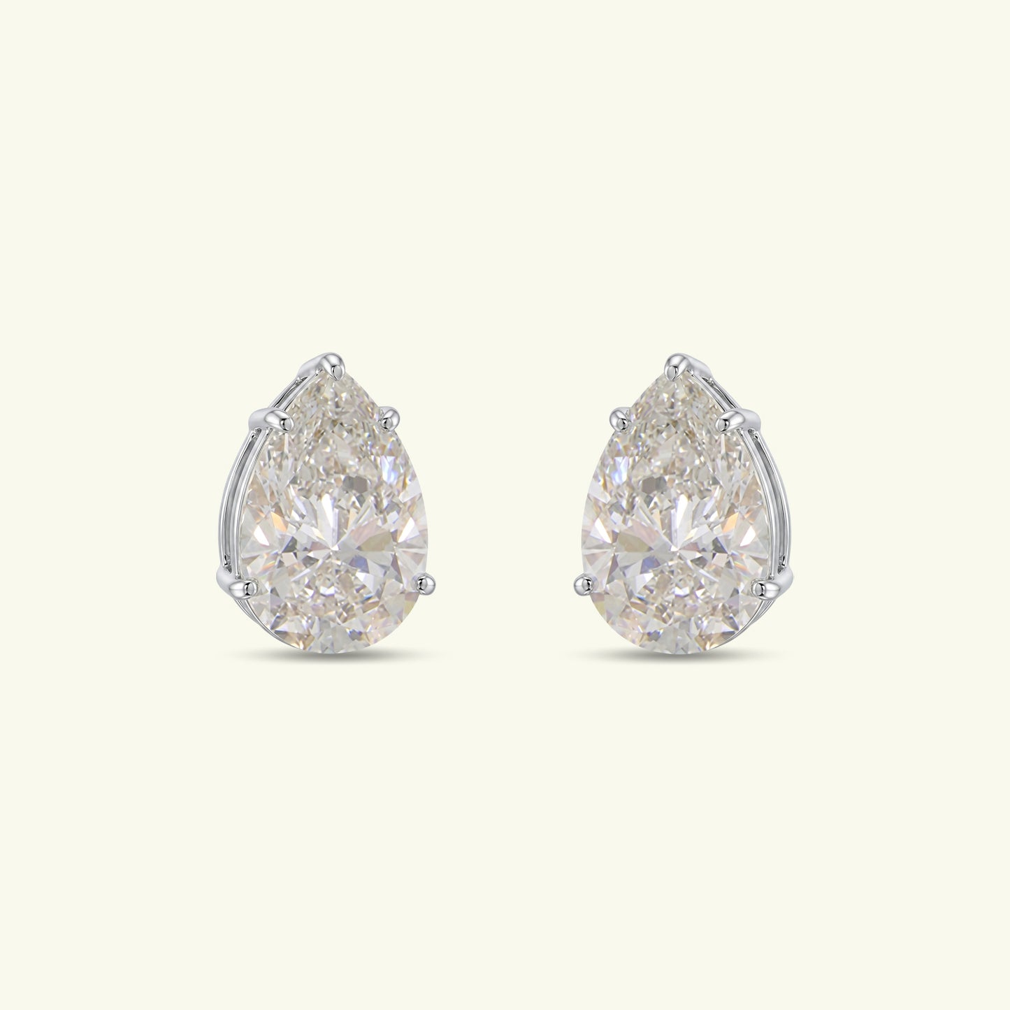 Avenya Solitaire Diamond Stud Earrings