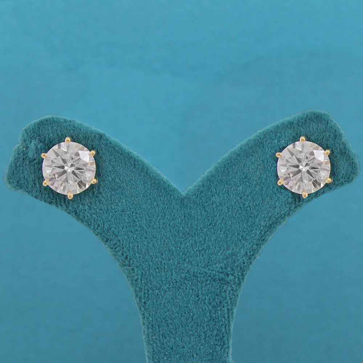 Ivara Solitaire Diamond Stud Earrings
