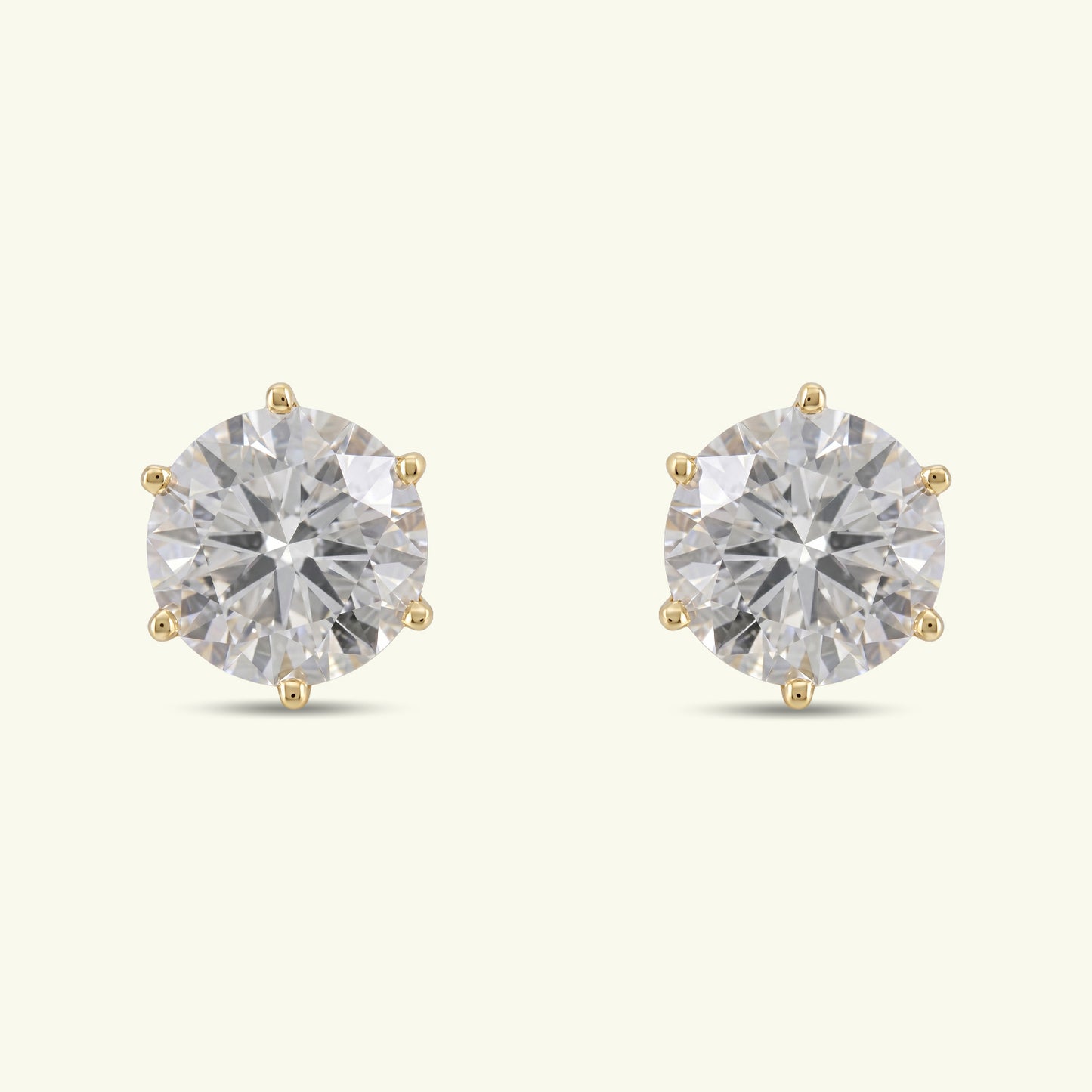 Ivara Solitaire Diamond Stud Earrings