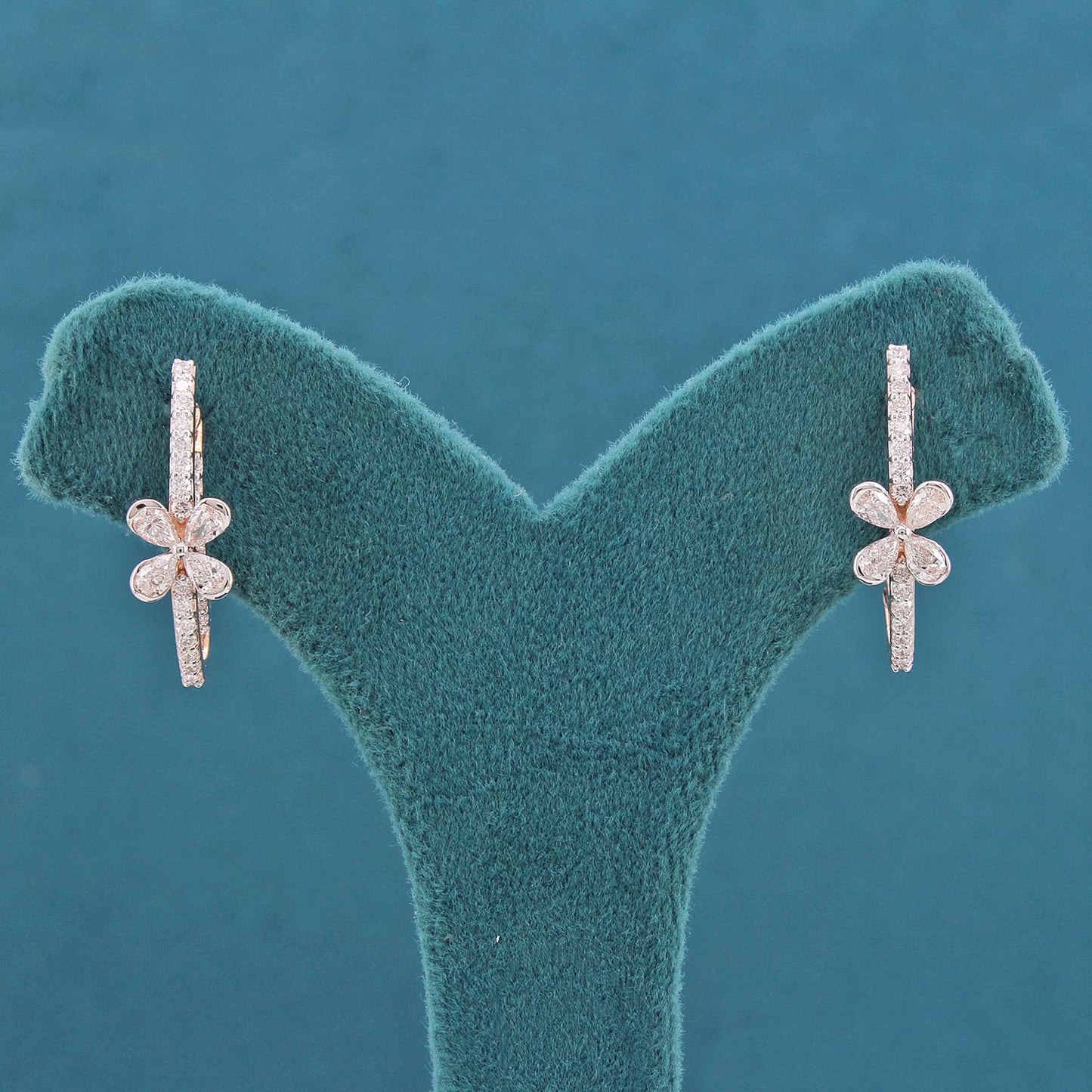 Olyara Diamond Hoop Earrings