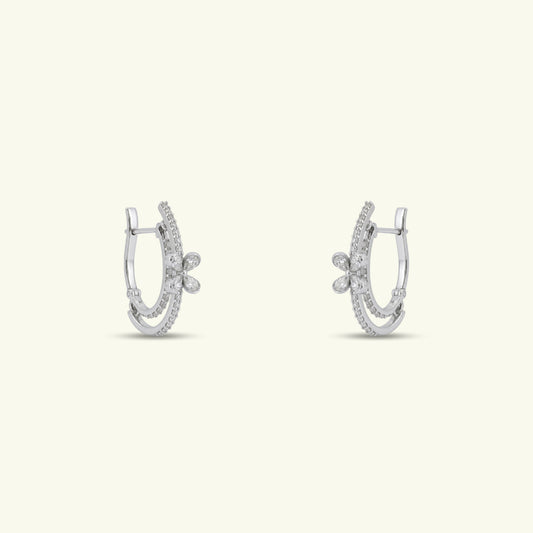 Olyara Diamond Hoop Earrings