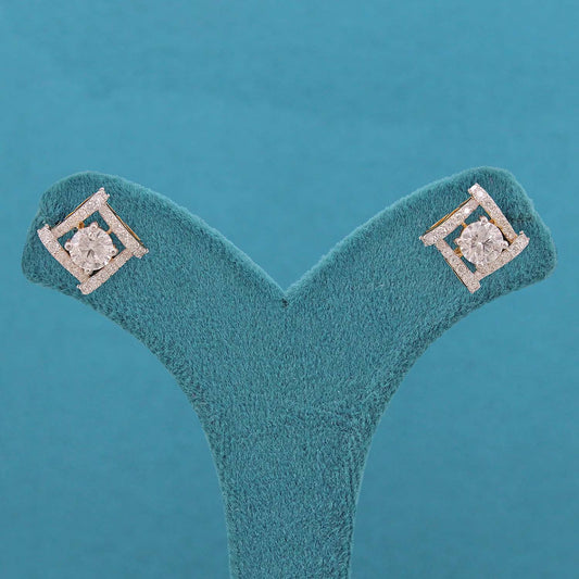 Celune Halo Diamond Stud Earrings