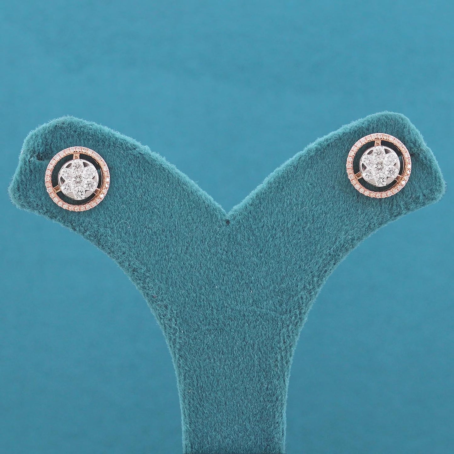 Avielle Halo Diamond Stud Earrings