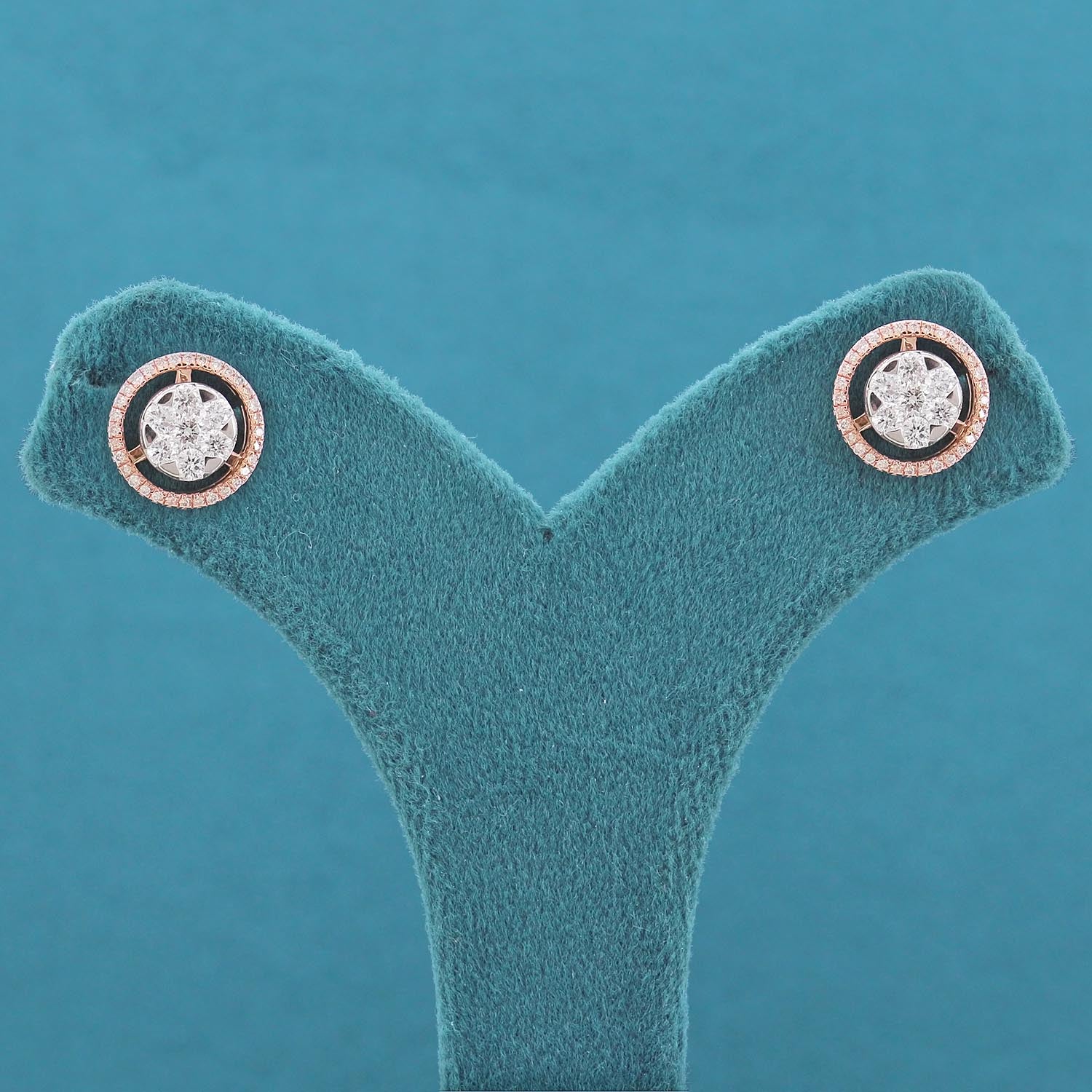 Avielle Halo Diamond Stud Earrings