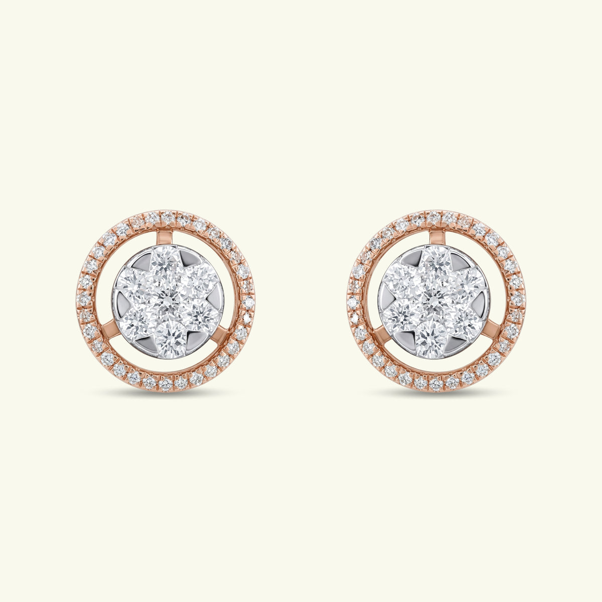 Avielle Halo Diamond Stud Earrings