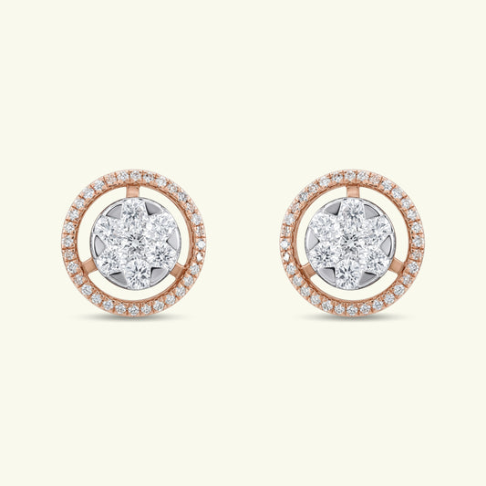 Avielle Halo Diamond Stud Earrings