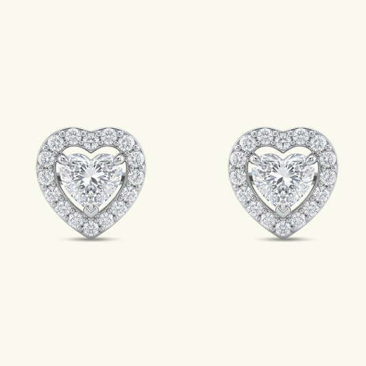 Solva Halo Diamond Stud Earrings