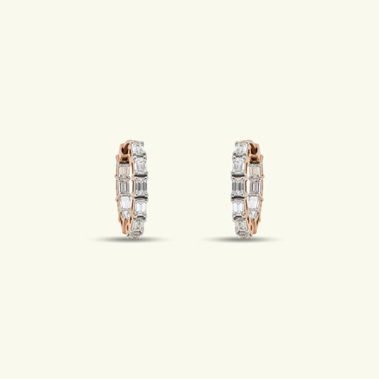 Embria Diamond Hoop Earrings