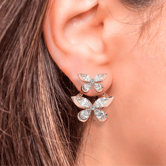 Arula Bloom Diamond Drop Earring