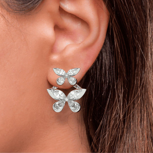 Arula Bloom Diamond Drop Earring