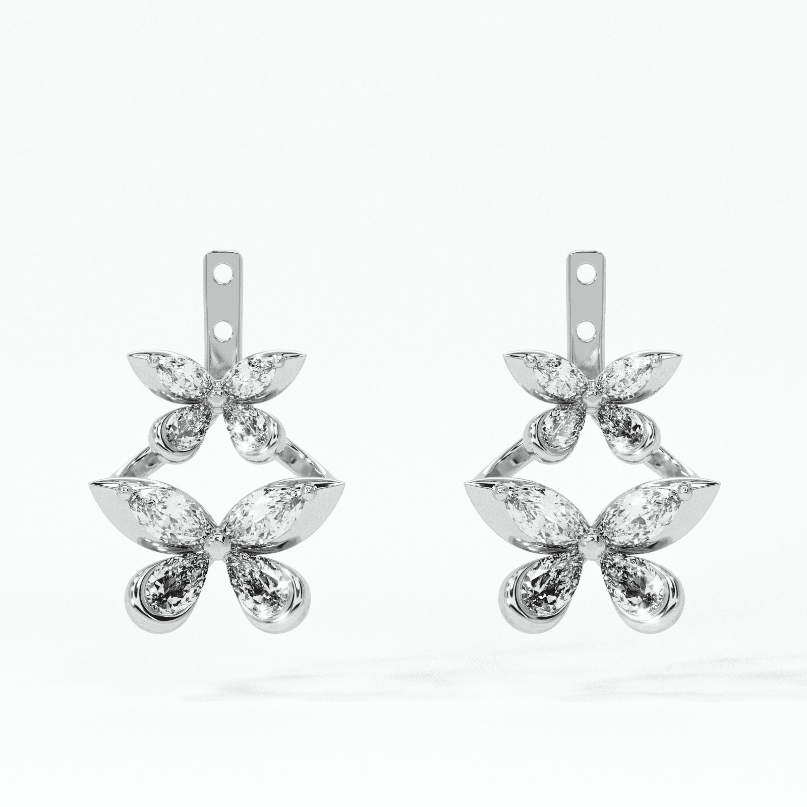 Arula Bloom Diamond Drop Earring
