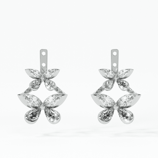 Arula Bloom Diamond Drop Earring