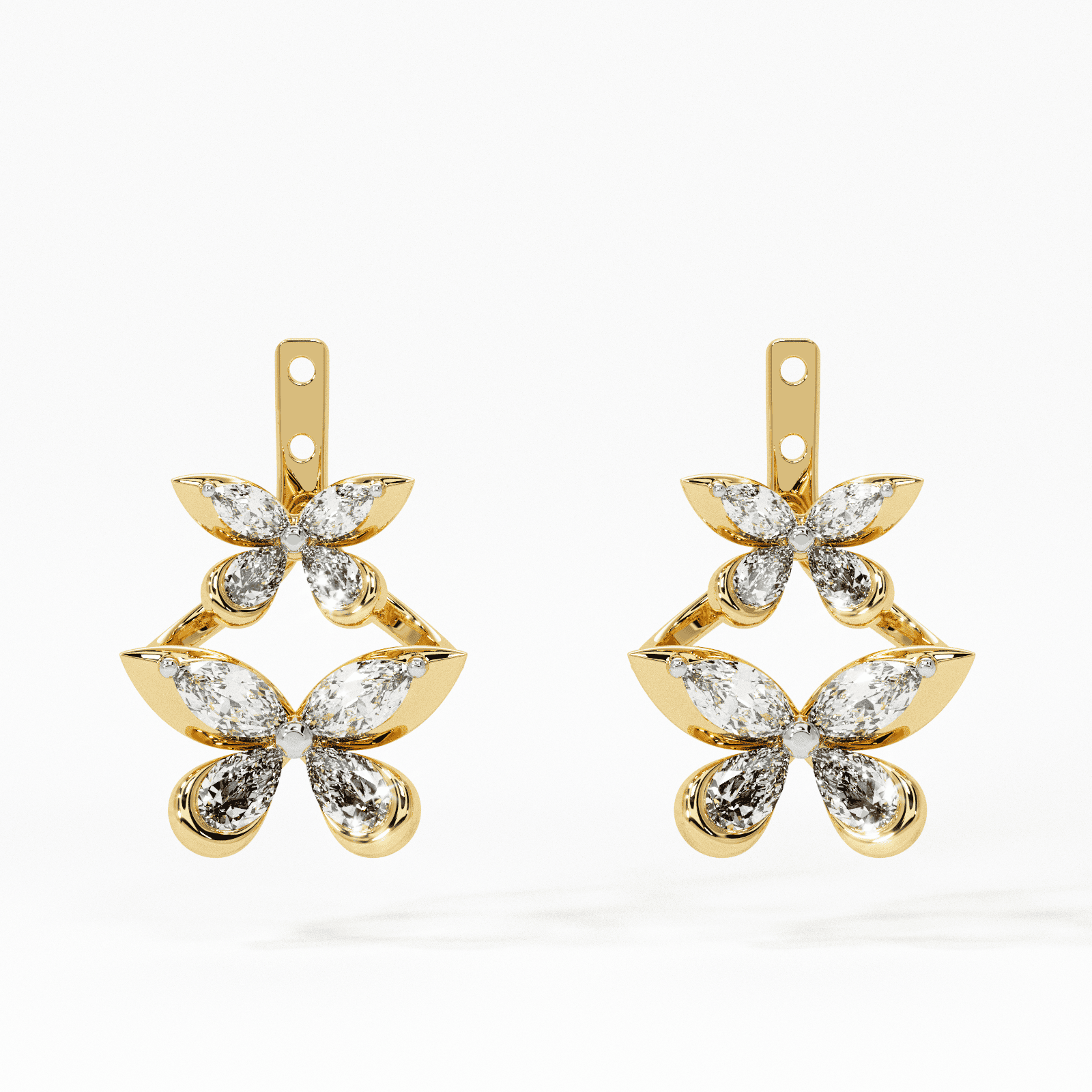 Arula Bloom Diamond Drop Earring