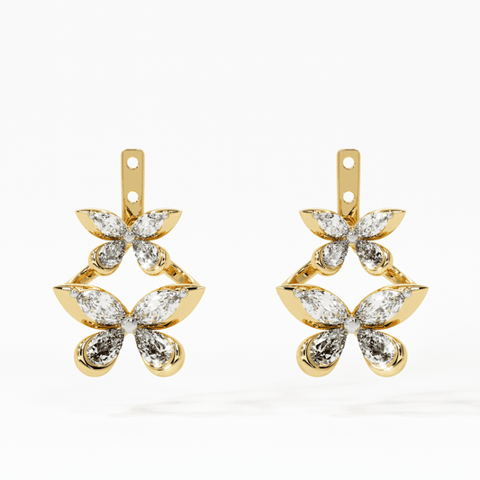 Arula Bloom Diamond Drop Earring