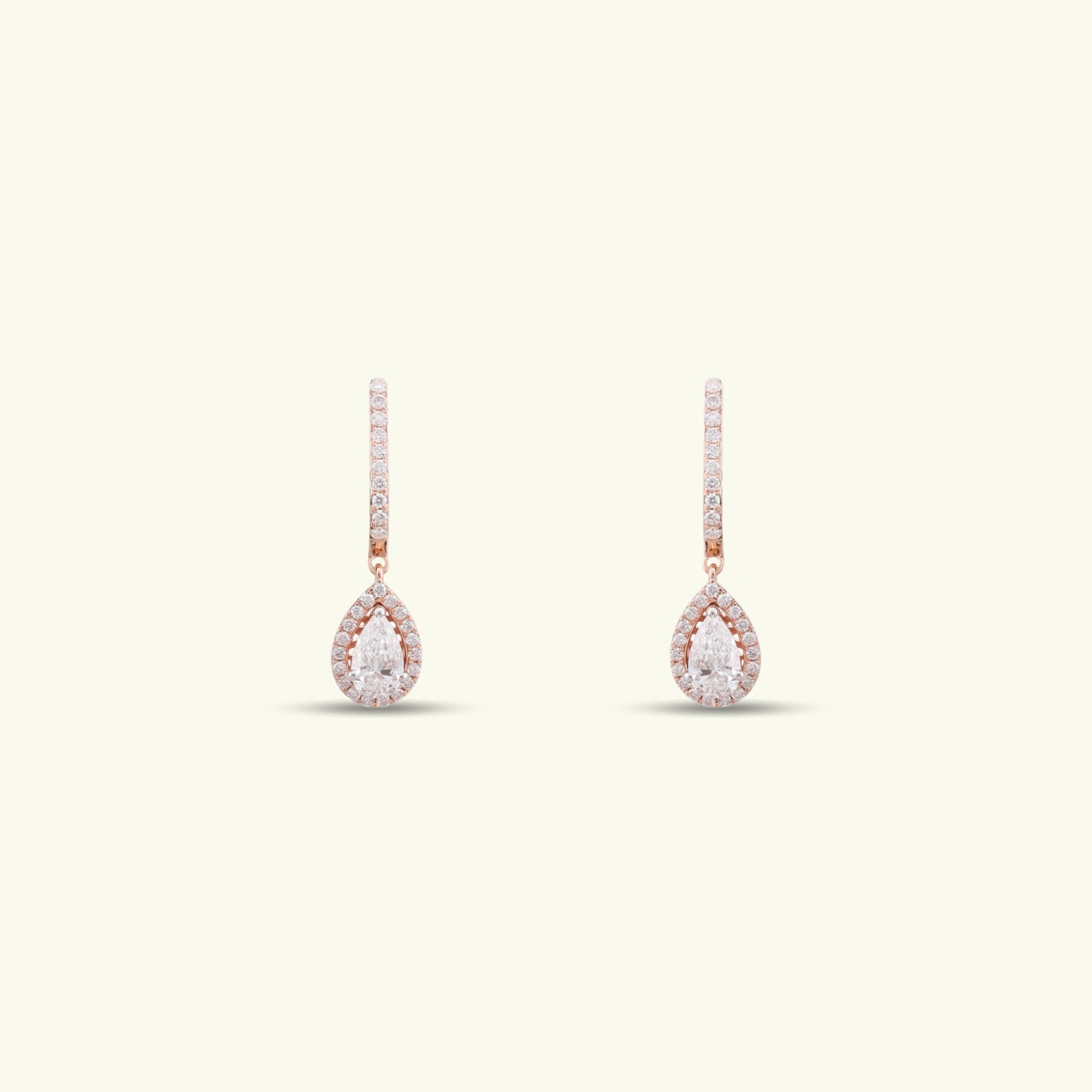 Elaris Halo Diamond Drop Earring