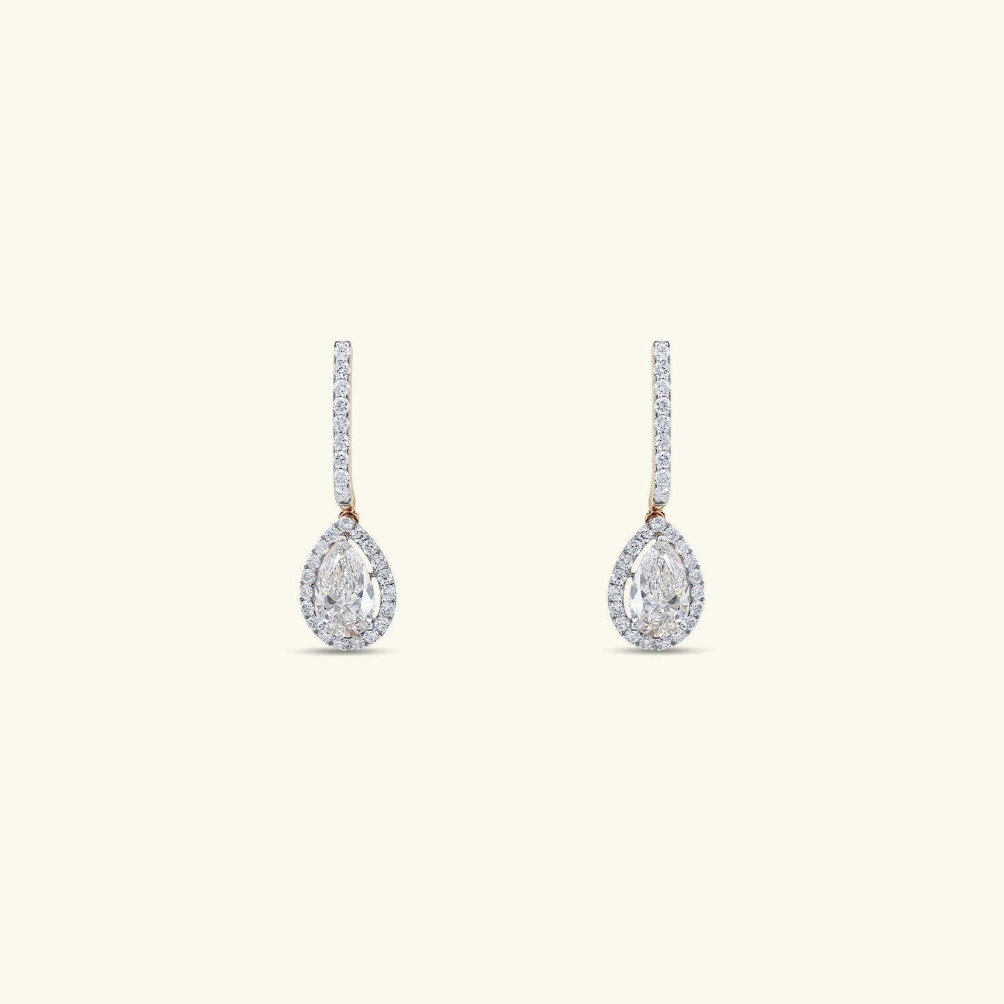 Anestra Halo Diamond Drop Earring
