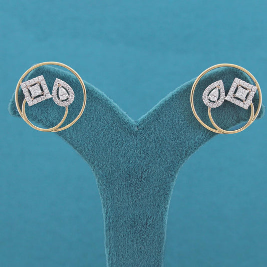 Naelle Halo Diamond Stud Earrings