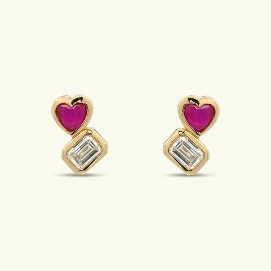 Isola Solitaire Diamond Stud Earrings