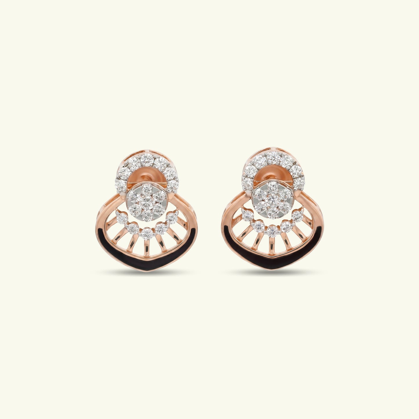 Elira Halo Diamond Stud Earrings