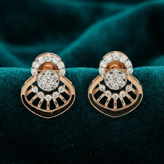 Elira Halo Diamond Stud Earrings