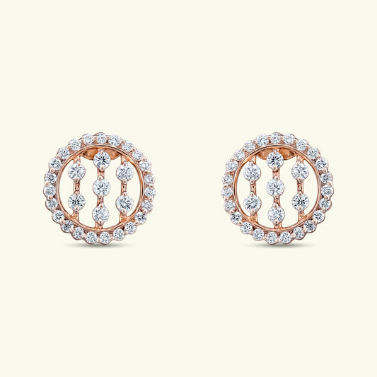 Orana Halo Diamond Stud Earrings