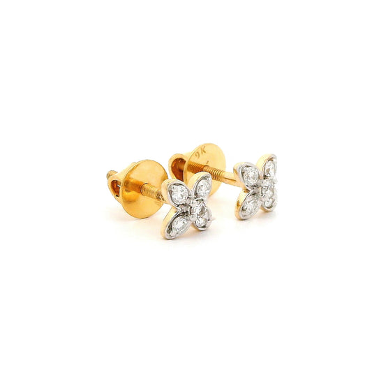 Soraya Floral Diamond Stud Earrings