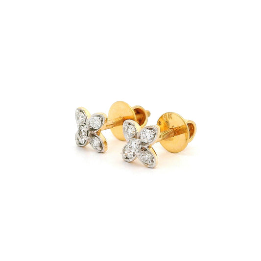 Soraya Floral Diamond Stud Earrings