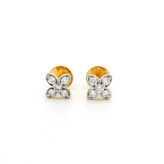Soraya Floral Diamond Stud Earrings