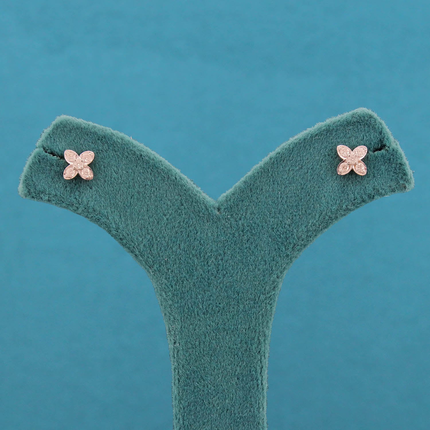 Soraya Floral Diamond Stud Earrings