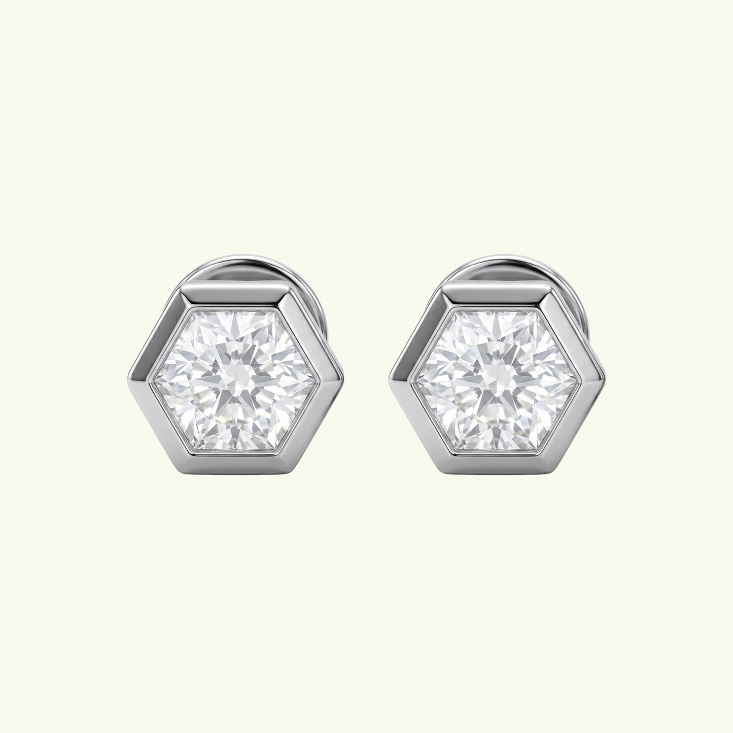 Nivelle Solitaire Diamond Stud Earrings