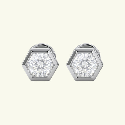 Nivelle Solitaire Diamond Stud Earrings