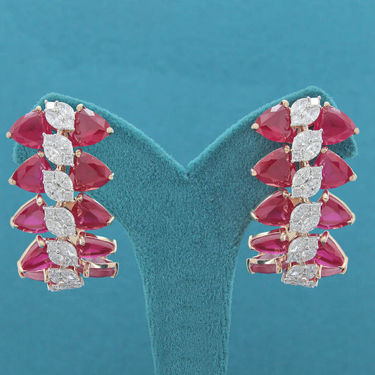 Solari Bloom Diamond Hoop Earrings