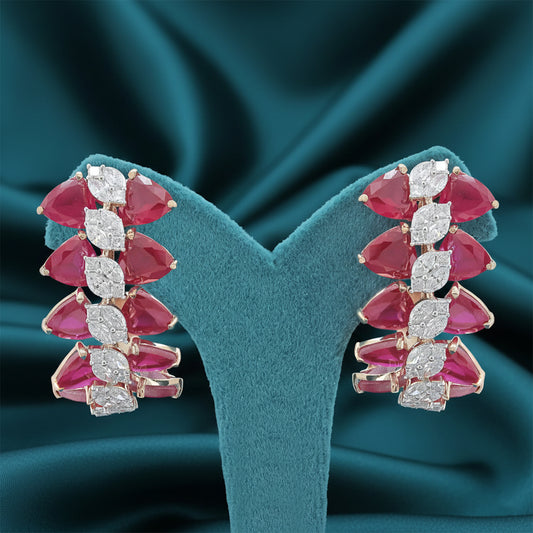 Solari Bloom Diamond Hoop Earrings