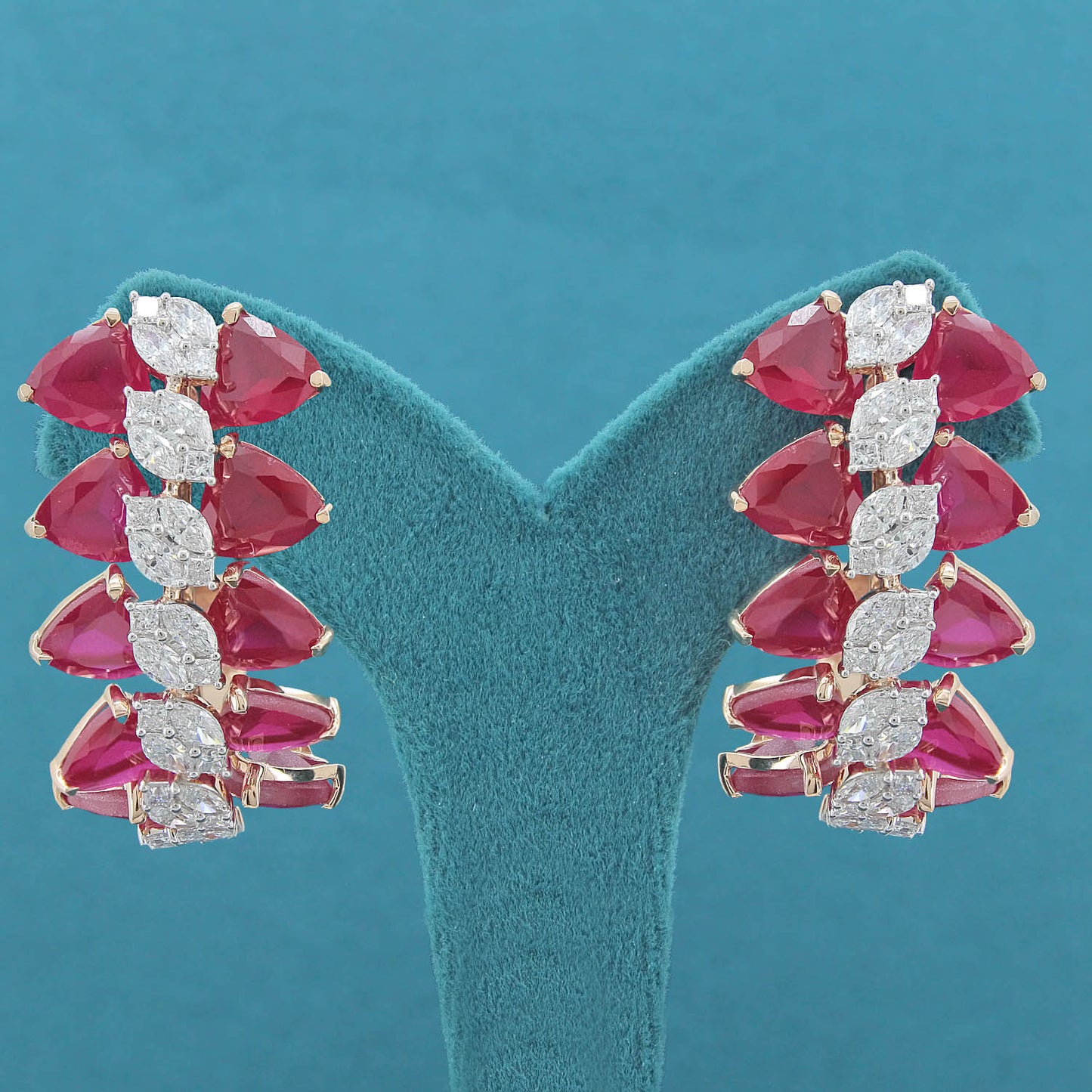 Solari Bloom Diamond Hoop Earrings