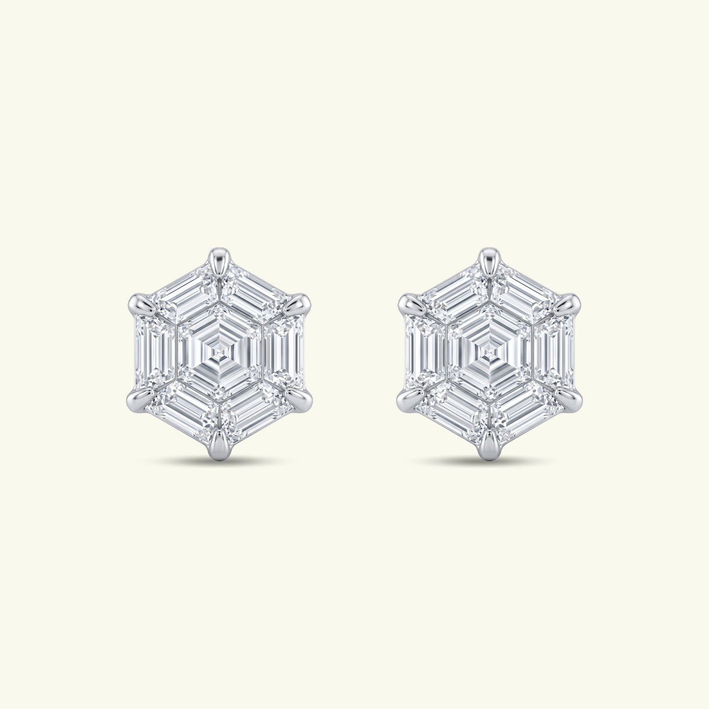 Cylenne Solitaire Diamond Stud Earrings