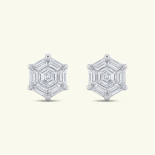 Cylenne Solitaire Diamond Stud Earrings