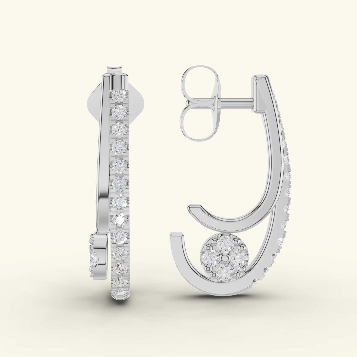 Lunelle Diamond Hoop Earrings