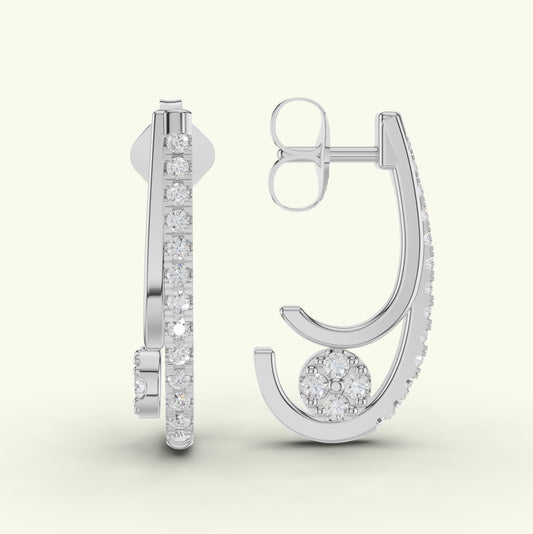 Lunelle Diamond Hoop Earrings