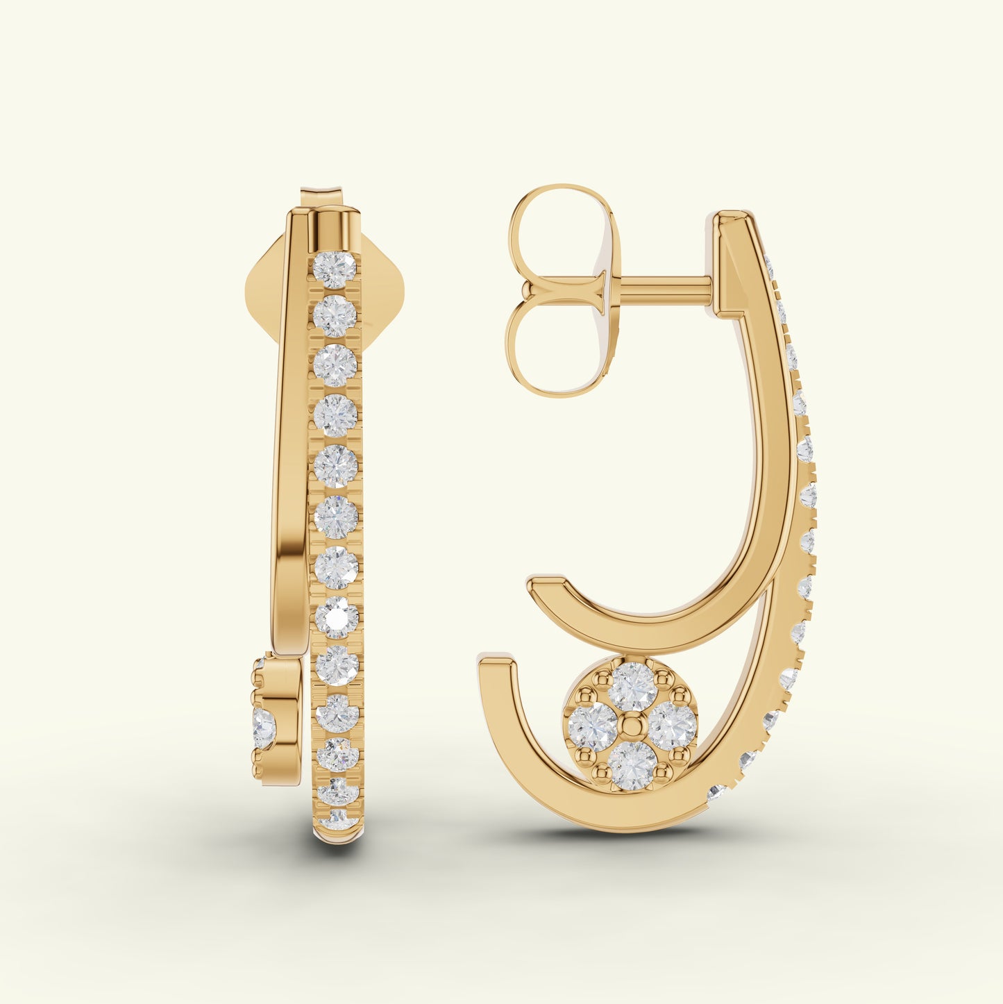 Lunelle Diamond Hoop Earrings