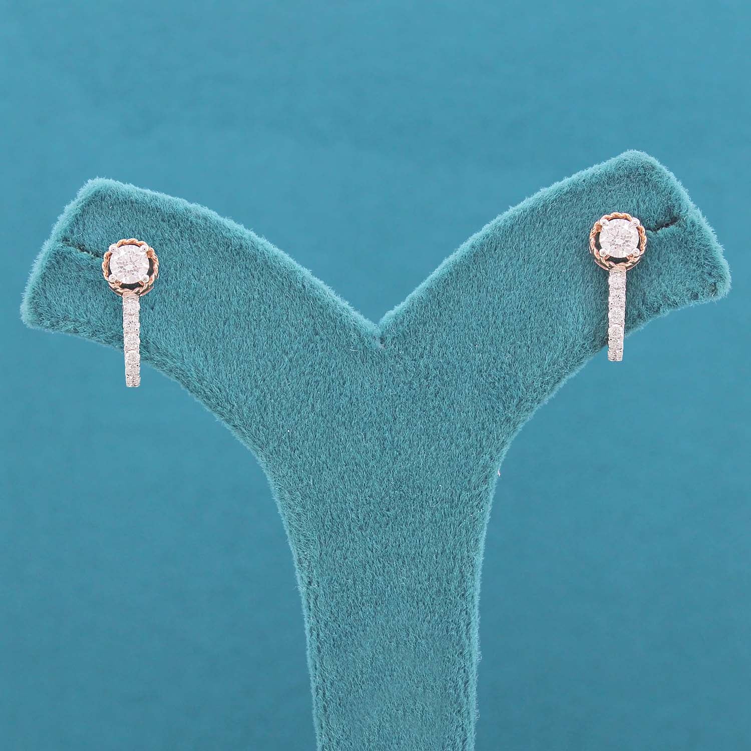 Delyra Diamond Hoop Earrings