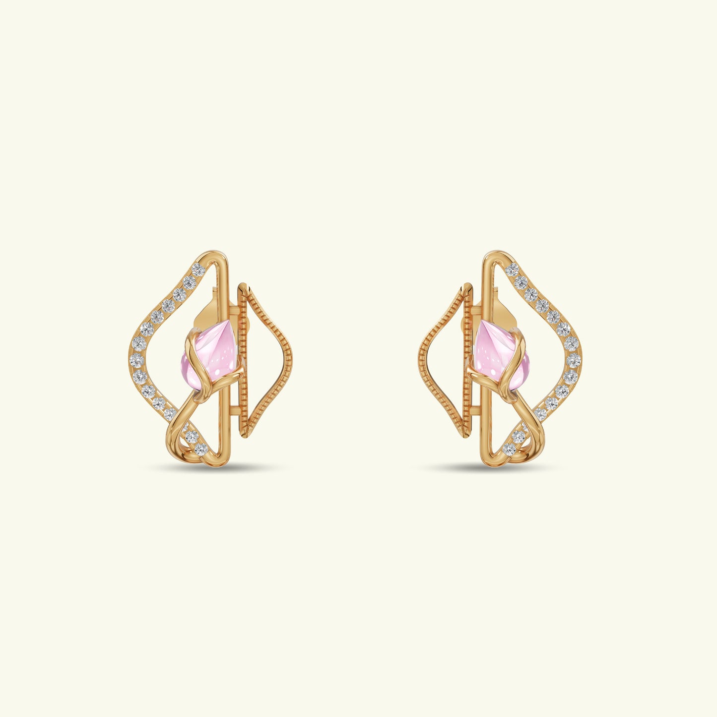 Vanya Ember Diamond Stud Earrings