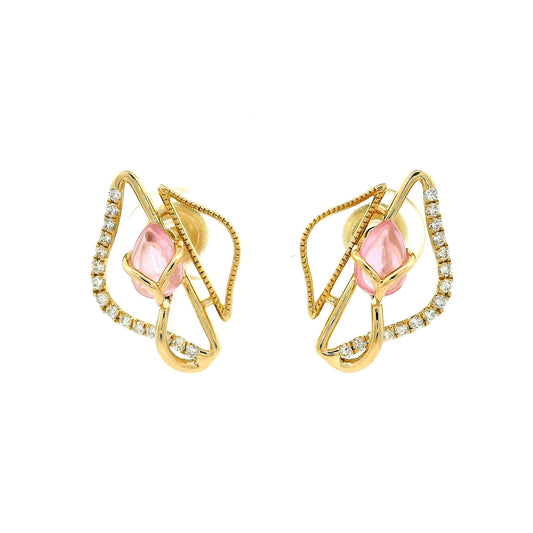 Vanya Ember Diamond Stud Earrings