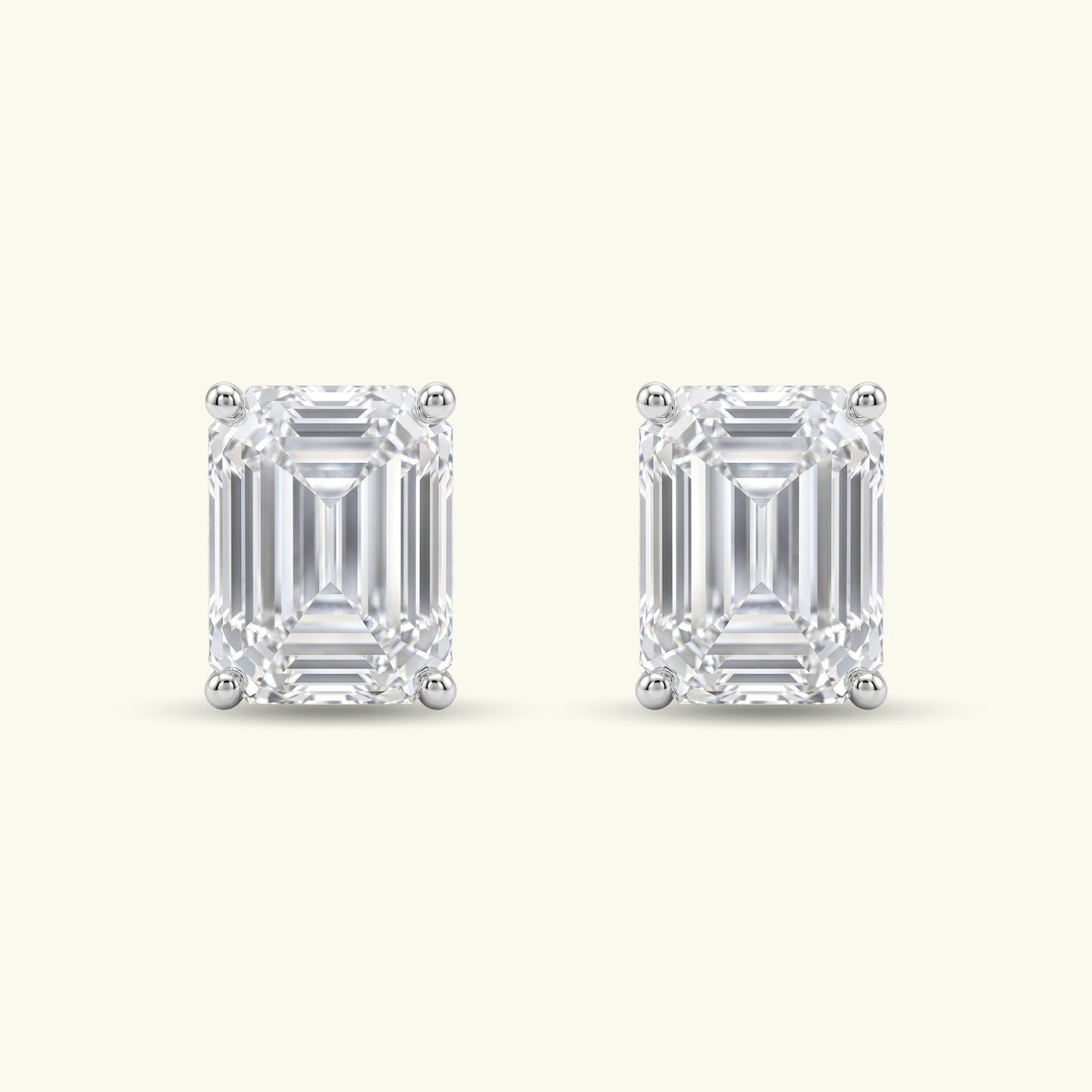 Emira Box Diamond Stud Earrings