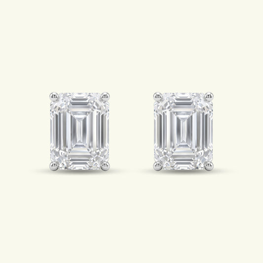 Emira Box Diamond Stud Earrings