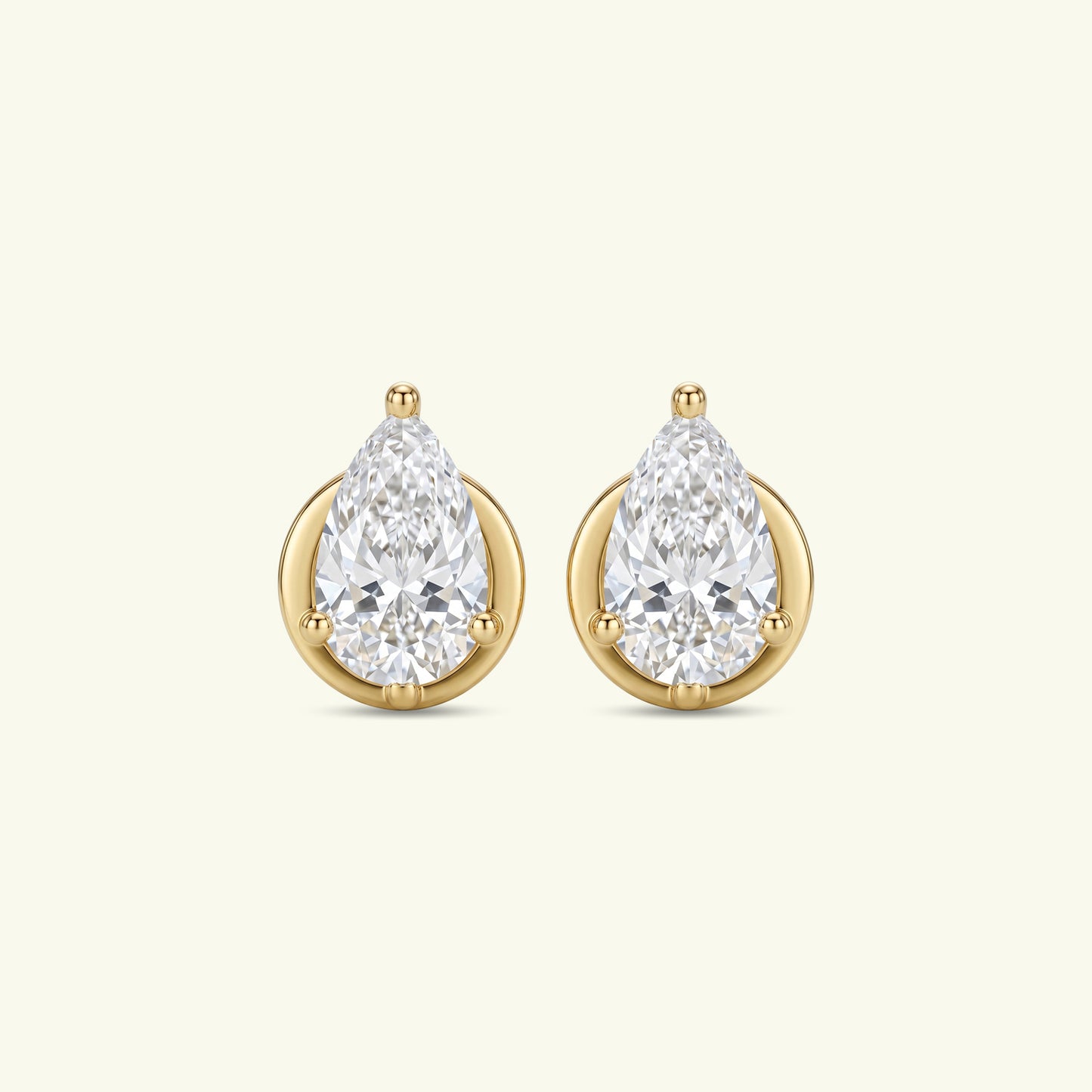 Mirelle Solitaire Diamond Stud Earrings