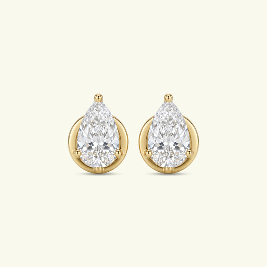 Mirelle Solitaire Diamond Stud Earrings