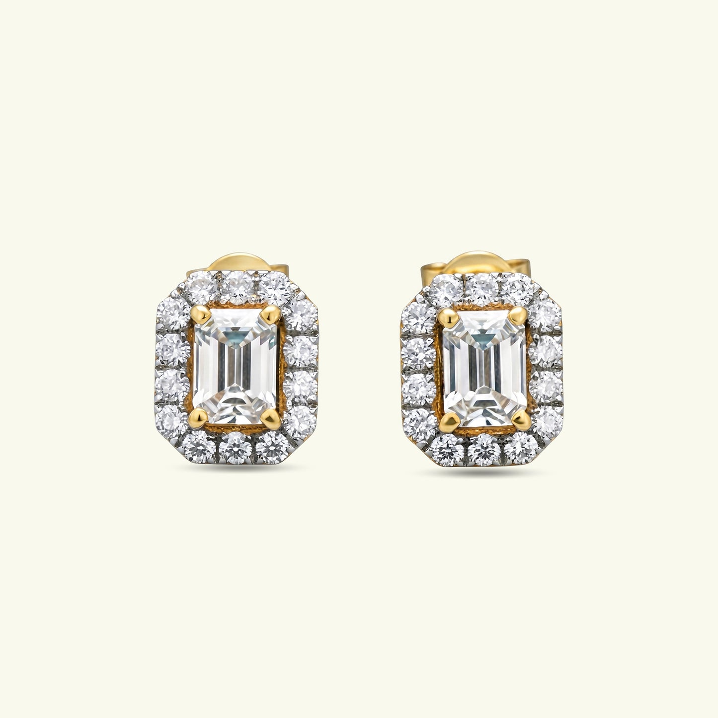 Virelle Halo Diamond Stud Earrings